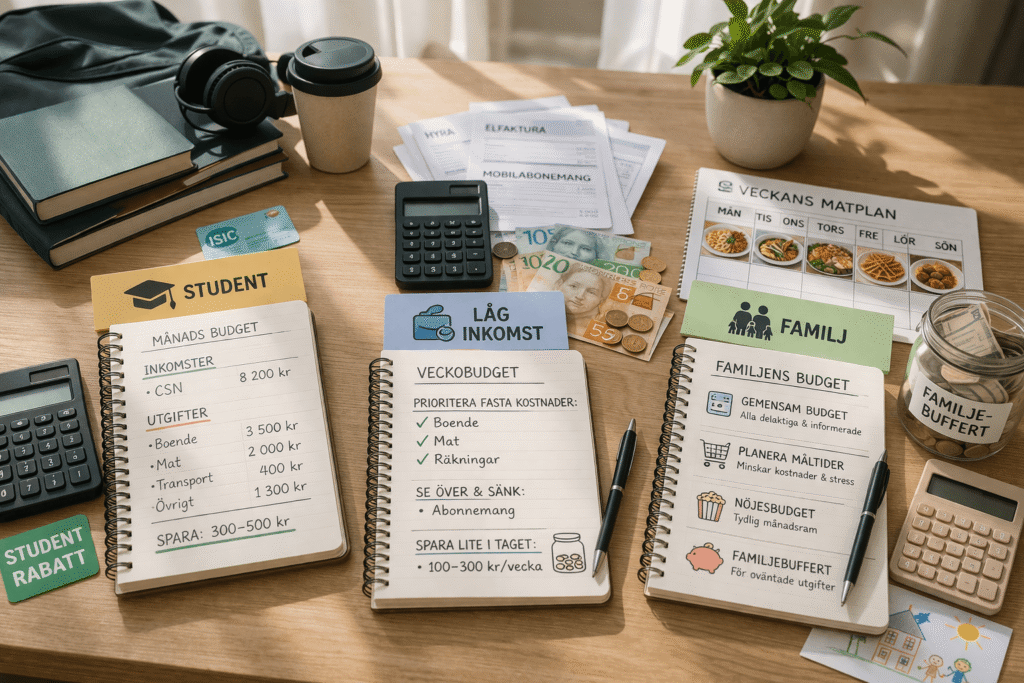 Budgettips för olika situationer