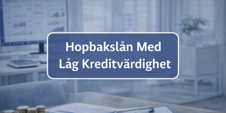 Hopbakslån Med Låg Kreditvärdighet