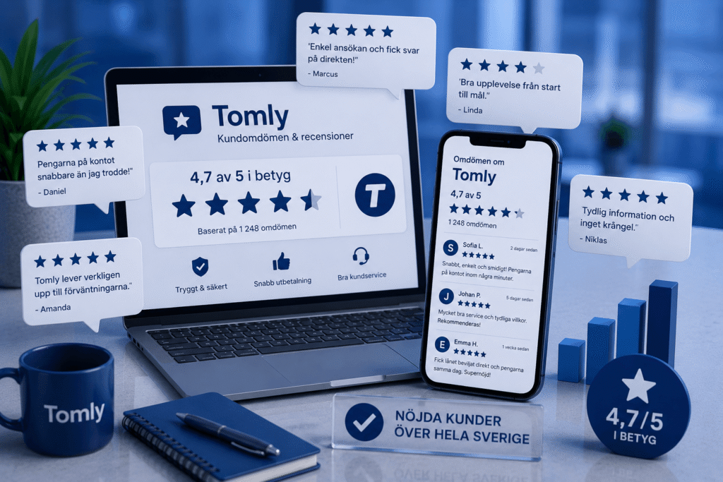 Tomly kundomdömen och recensioner