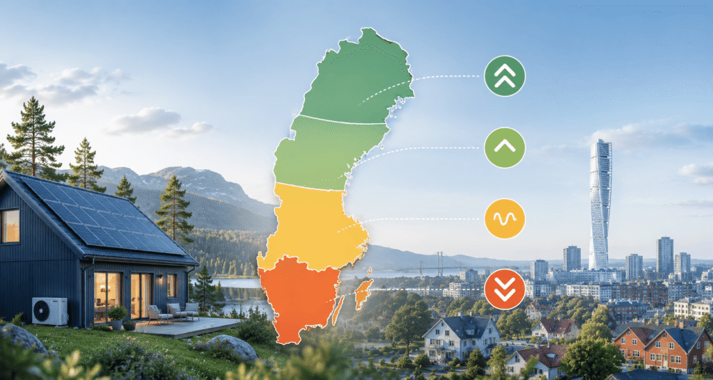 Elavtal utan fast avgift i olika elområden